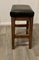 Arts and Crafts Golden Oak and Leather Stool, 1880s, Image 7