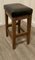 Arts and Crafts Golden Oak and Leather Stool, 1880s, Image 8