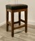 Arts and Crafts Golden Oak and Leather Stool, 1880s, Image 2