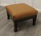 Carved Oak Foot Stool Upholstered in Leather, 1890s 5