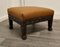 Carved Oak Foot Stool Upholstered in Leather, 1890s, Image 3