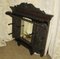 Victorian Carved Oak Hall Mirror with Hat and Coat Hooks, 1880s 5