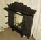 Victorian Carved Oak Hall Mirror with Hat and Coat Hooks, 1880s, Image 5