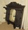 Victorian Carved Oak Hall Mirror with Hat and Coat Hooks, 1880s, Image 4