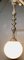 Lámpara colgante Art Déco grande de vidrio cromado opaco, años 30, Imagen 2