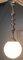 Lámpara colgante Art Déco grande de vidrio cromado opaco, años 30, Imagen 3