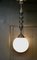 Lámpara colgante Art Déco grande de vidrio cromado opaco, años 30, Imagen 6