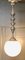 Lámpara colgante Art Déco grande de vidrio cromado opaco, años 30, Imagen 4