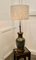 Lámpara de mesa francesa ajustable Arts & Crafts de latón y estaño, años 20, Imagen 8