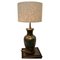Arts & Crafts French Adjustable Brass and Pewter Table Lamp, 1920s, Image 1