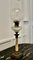 Glass Oil Lamp on Marble Column with a Stepped Brass Base, 1880s 2