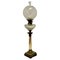 Glass Oil Lamp on Marble Column with a Stepped Brass Base, 1880s 1