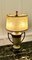 Grande Lampe de Bureau en Verre et en Laiton, France, 1920s 4