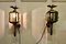 Brass Carriage Wall Lights with Eagles, 1920s, Set of 2, Image 2