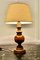 Large Bulbous Turned Wood Table Lamp, 1960s 3