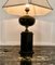 Lampada da tavolo in stile orientale nera in ottone, 1960, Immagine 5