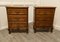 Small French Golden Oak Chests of Drawers, 1960, Set of 2 2