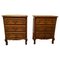Small French Golden Oak Chests of Drawers, 1960, Set of 2 1