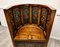 Arts and Crafts Pugin Carved Barrel Back Hall Chairs, 1880s, Set of 2 8