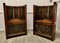 Arts and Crafts Pugin Carved Barrel Back Hall Chairs, 1880s, Set of 2 2