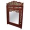 19th Century Oriental Painted Red Lacquer Mirror, 1880s 1