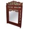 19th Century Oriental Painted Red Lacquer Mirror, 1880s, Image 1