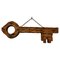 Large Rustic Cedar Wood Key Hanging Rack, 1960 1