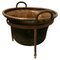 Hand Beaten Copper Cooking Cauldron on Stand, 1850s 1