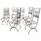 Tall Strapwork Iron Garden Chairs, 1960s, Set of 8 1