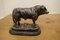 Ornamento da scrivania Bull in ferro con finitura in bronzo patinato, anni '60, Immagine 3