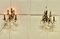 Französische Wandlampen aus Messing, 1950, 2 . Set 8