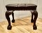 19th Century Chesterfield Carved Walnut Leather Library Stool, 1880s 8