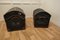 Victorian Canvas and Leather Dome Top Travel Trunks, 1880s, Set of 2, Image 5