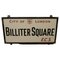 Edwardian City of London Glass Street Sign Bilter Square E.C.3, 1910s 1