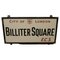 Edwardian City of London Glass Street Sign Bilter Square EC3, 1910 1