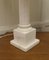 Große korinthische Säulen-Tischlampe aus weißem Marmor, 1900er 6