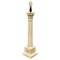 Large White Marble Corinthian Column Table Lamp, 1900s 1