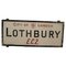 Edwardian City of London Street Sign Lothbury E.C.2 in Glass, 1910s, Image 1