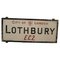 Edwardianisches City of London Straßenschild Lothbury EC2 aus Glas, 1910er 1