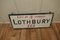 Edwardian City of London Street Sign Lothbury E.C.2 in Glass, 1910s, Image 3