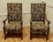 French Arts and Crafts Gothic Walnut Library Chairs, 1880, Set of 2 5