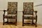 French Arts and Crafts Gothic Walnut Library Chairs, 1880, Set of 2 4