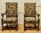 French Arts and Crafts Gothic Walnut Library Chairs, 1880, Set of 2 3