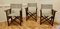 Chaises de Réalisateur Edwardian en Toile, 1950s, Set de 3 2
