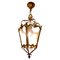 Decorative French Gilt Brass Lantern Pendant Light, 1930, Image 1