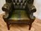 Gentleman's Wing Back Chesterfield Library Chairs in Leather, 1900, Set of 2 3