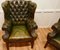 Gentleman's Wing Back Chesterfield Library Chairs in Leather, 1900, Set of 2 9