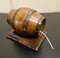 Antique Treen String Barrel with Brass, 1880 4