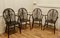 Beech and Elm Wheel Back Carver Chairs, 1920, Set of 4 2