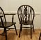 Beech and Elm Wheel Back Carver Chairs, 1920, Set of 4, Image 7